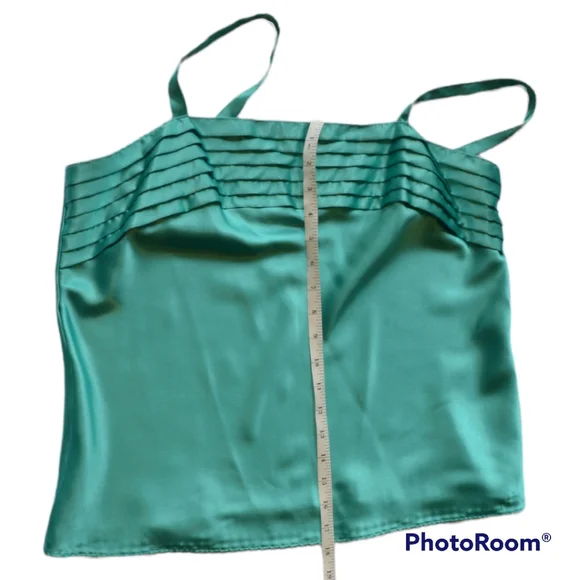 Vintage Satin Polyester Aqua Blue Camisole by Chic h.i.s. - Picture 5 of 8